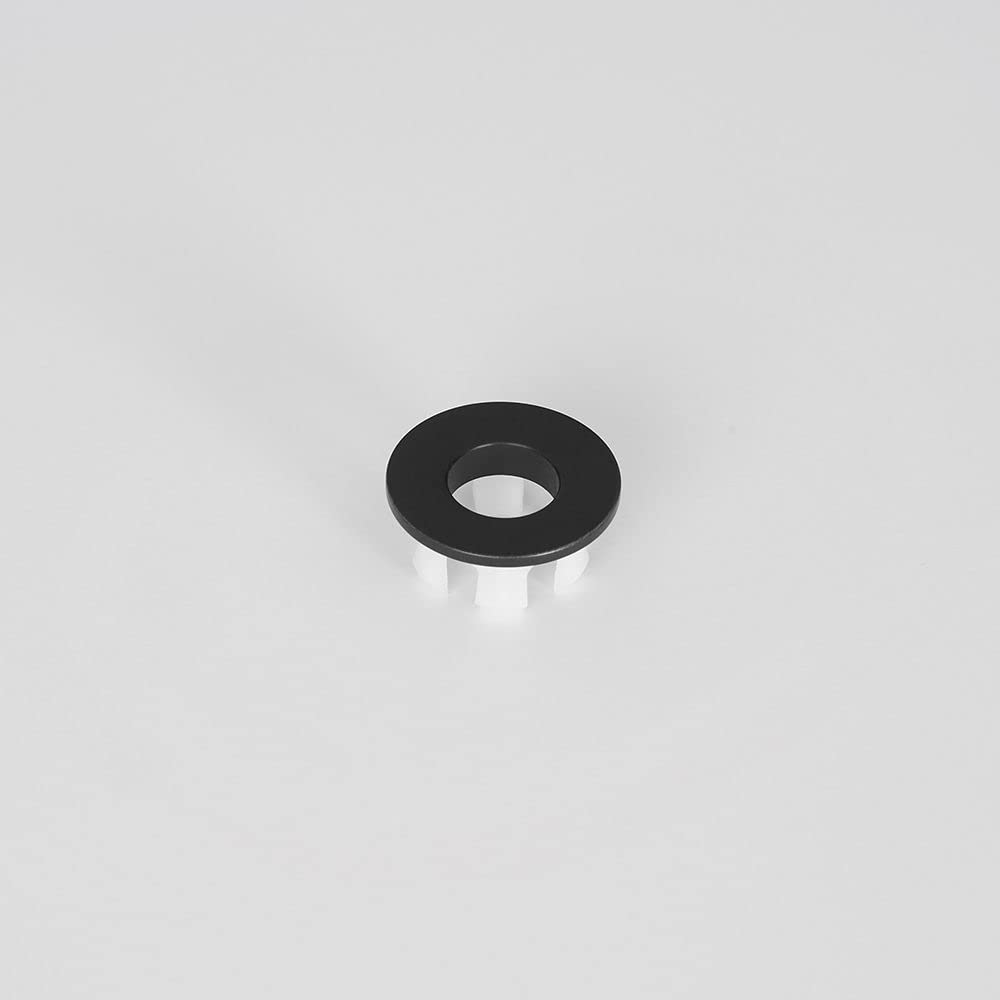 Milano Black Bathroom Basin Sink Round Overflow Ring