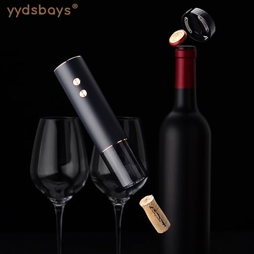 YYDSBAYS Korkenzieher Wein Weinöffner Elektrisch Automatischer Flaschenöffner Professionell für Weinliebhaber Luxusgeschenk (Gold, Öffner mit Folienschneider, Geschenkbox, Wiederaufladbar)