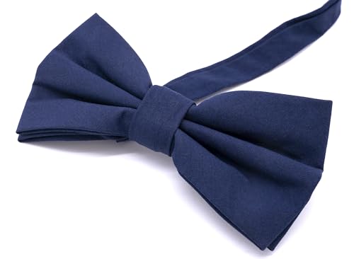 Boys Pre-tied Cotton Bow Ties Adjustable Solid Color Bow Tie Classic Bow Tie for Kids4