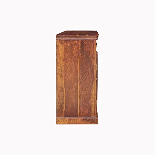 Image of Solid Sheesham Wood Multipurpose Sideboard, Honey Finish