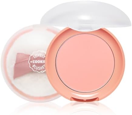 Etude Lovely Cookie Blusher for Face Makeup |Matte Finish, Highly Pigmented, Long Lasting & Lightweight | Easy to Blend | OR201 Apricot Peach-4g