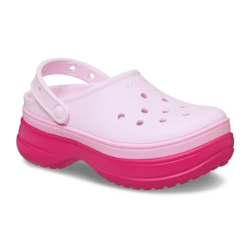 Crocs Sabots Classiques superposés Unisexes à Plateforme pour Adulte, Violet, 10 Women/8 Men