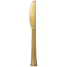 Lillian 48-Pack Plastic Knives Cutlery Bag, Gold