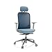 Produktbild hjh OFFICE 740011 Bürostuhl ergonomisch AVEZA PRO Moderner Drehstuhl, Flexible Rückenlehne, Netzrücken, gepolstert, Stoff Blau