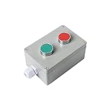 DIY Metal Push Button Control Box Explosion-proof Junction Boxed Emergency Start Reset OSBCMZGE(2P Reset)