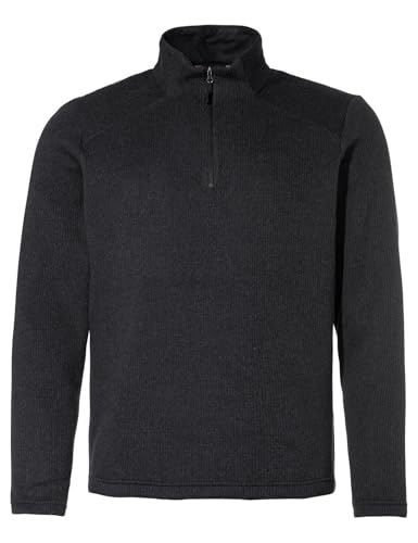 VAUDE Herren Tesero Pullover II, in Strickoptik mit Stehkragen, warm, atmungsaktiv, Black, L