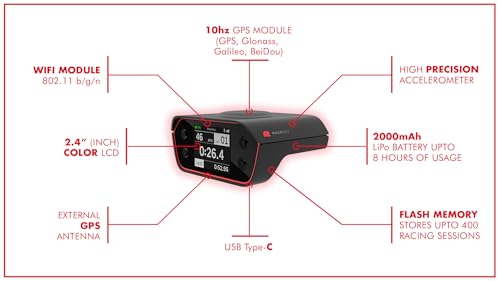 RaceBox GPS Based Performance Meter Box 10Hz Car Race Lap Timer and Drag Meter with WiFi Mobile App Racing Timing System