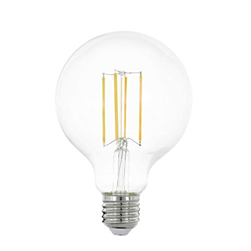 Eglo LED Filament Light Bulb, E27 Globe for Retro Lighting 8 watt (Equivalent to 75 watt), 1055 Lumen, Warm White Glow