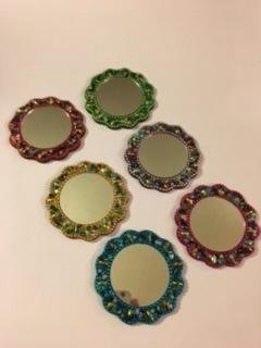 Mini Decorative Mirror with Jewels