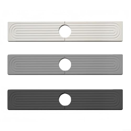 Alfombrilla de fregadero de diatomita de 40 cm, bandeja de secado absorbente, recogedor de agua para cocina, baño, encimera, organizador de piedra, soporte para jabonera de secado rápido, paquete de 2