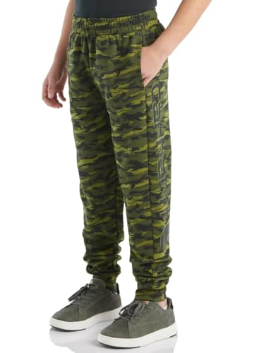 Carhartt Youth Kid's CK8446 Logo Fleece Camo Sweatpant - Big Boys, Green Camo Print - X-Large (XL) 18/20