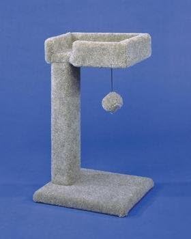 Ware Manufacturing Carpeted Kitty Cactus Scratch Post with Toy, 24-Inch