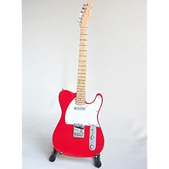 Guitare miniature ESP telecaster rouge – Ron Wood – Rolling stones - Les Beatles, Paul McCartney, John Lennon, RIngo Starr, George Harrison