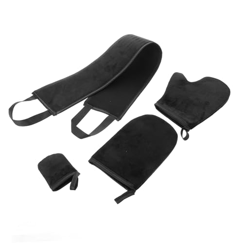 Healeved Guantes para Autobronceado Suaves Pelusa Set para Aplicación de Loción Diseño Elegante y Material Aterciopelado Guantes Reutilizables para Sol Aplicador Corporal Espalda Seguro