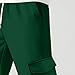 Men’s Classic Fit Comfort Cargo Pants Fashion Solid Casual Elastic Waist Pocket Trousers Sport Pants Straight Trouser Green
