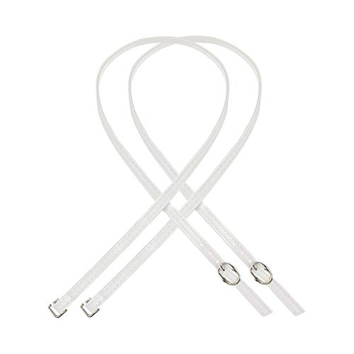 Andux Correas para Zapatos Removibles - para Sujetar Zapatos de Taco Alto Flojos, Zapatos Planos 1 Par PXD-02 (Espejo blanco)