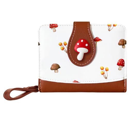 Image of Sunwel Fashion Girls Cutest Prints Wallet Card Slots Small Wallet with Zipper Coin Pouch Wallet for Women