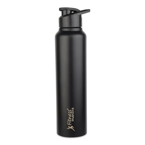Image of Fitness Mantra Stainless Steel Water Bottle 1L | Reusable, Durable & Leak-Proof Bottle for Daily Use| 1 Piece|