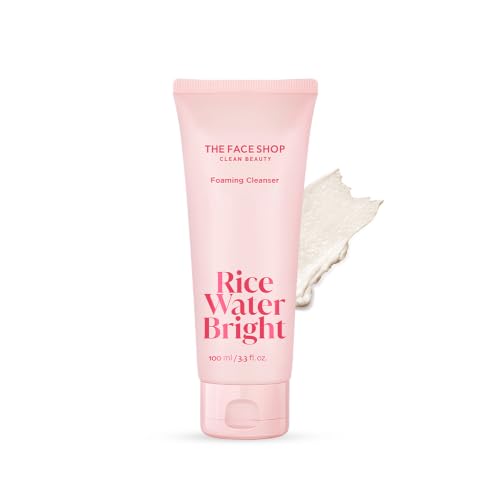 Image of The Face Shop Rice Water Bright Foaming Face Wash 100ml | Face Wash for Glowing Skin | Cleanser for Uneven Skin Tone | Korean Skin Care, For All Skin Types, Vegan