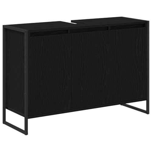 Mueble de baño de madera industrial con patas elevadas y gran almacenaje 2
