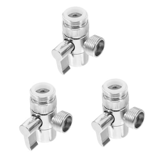 Adaptador de tubería de agua Uonlytech de cobre con desviador de ducha portátil de 3 piezas 3