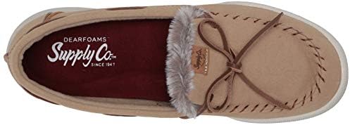 Dearfoams womens Mocassin Slipper, Latte, 8 US | Image 4