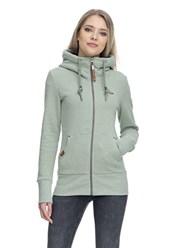 Ragwear W Neska Zip Grün - Warme weiche Damen Sweatjacke, Größe XL -...
