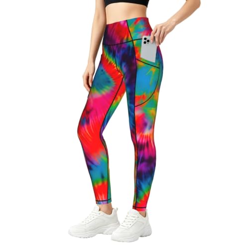 Pantalones de yoga con bolsillos mallas de fitness running legging opaco teñido anudado