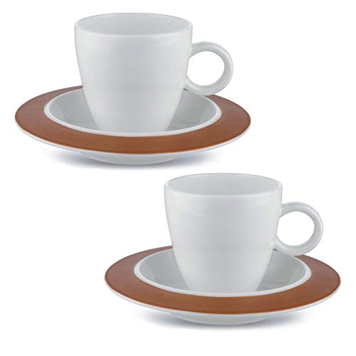 Non lavabile in lavastoviglie Alessi TAC1/76SCU Set di Due Tazze con sottotazza, Porcellana Bianco, 11 x 13.5 x 13.5