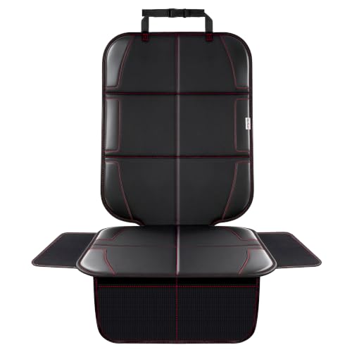 Image of Meolsaek Car Seat Protector for Child Car Seat,600D Waterproof Car Seat Cover,Thickest Padded Non-Slip Fabric for Child and Pet with Pockets (1 pc -Red)