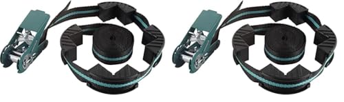 wolfcraft Ratschen-Bandspanner 4 m I 3441000 I Multifunktional einsetzbar: als normaler Zurrgurt oder mit Spannbacken als Rahmenspanner (Packung mit 2)