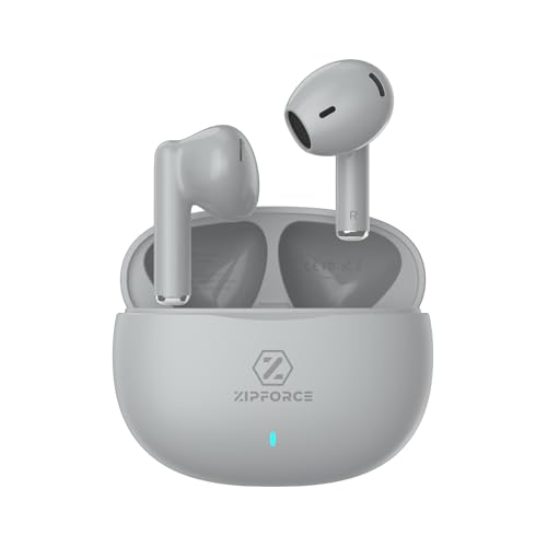 ZIPFORCE True Wireless Earbuds, In-Ear Bluetooth 5.3 Headphones 4-Mics ENC Clear Call, Bluetooth Earbuds Touch Control 30 Playtime, IPX6 Waterproof TWS, Light-Weight Earphones