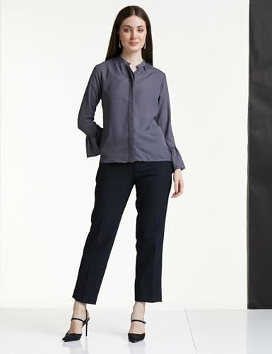 Image of Amazon Brand - Symbol Women's Tapered Fit Formal Trouser (Mid Rise | Ankle Length |Formal Pants | Office Wear) (Available in Plus Sizes)