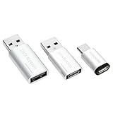 USB C Data Blocker and USB A Data Blocker 3 Pack, Data Blocker Only for Charge, Protect Against Juice Jacking, Refuse Hacking for Safe Charging for Mobile Phone, Pad and more Type C & Type A Device
