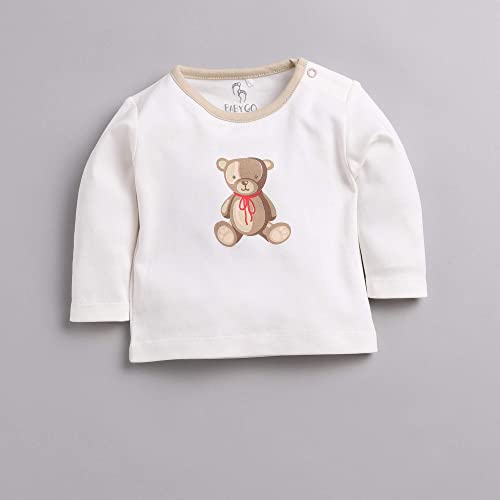Image of BABY GO 0-6M /6-12M /12-18M /18-24M Full Sleeves 100% Soft Cotton Clothing Set /Newborn Baby Dress for Baby Boys, Beige, 18 Months-24 Months