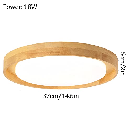 Lámpara de techo de madera de caucho minimalista y ajustable 8