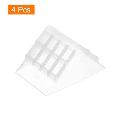 Image of uxcell 4Pcs Plastic Corner Protectors 45x75mm Right Angle Shape Glass Corner Guards Cushion for Corner Protection of Glass, Mirror, Tile, White