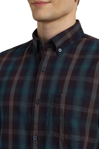 Image of Allen Solly Men Cotton Checkered Regular Fit Shirt