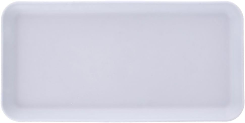 Bandeja de cocina, bandeja para servir, rectangular, color blanco, 29,5 x 15 cm