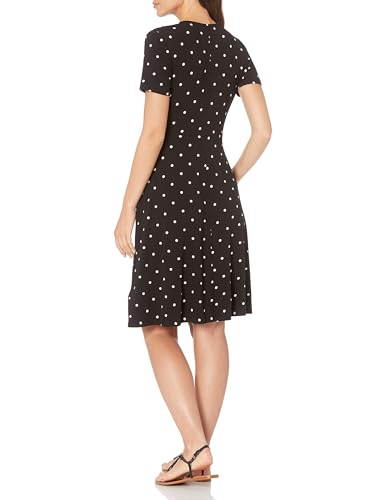 Image of Amazon Essentials Women's Short Sleeve Faux-Wrap V Neck Dress