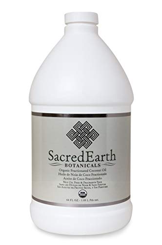 Organic Fractionated Coconut Oil (½ Gallon) - Unscented, Nut Oil Free, Gluten Free and USDA Certified Organic