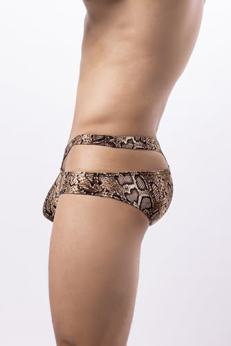 Men's Ice Silk Low Rise Leopard Bikini Briefs Underwear4