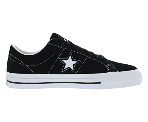 Image of Converse Mens Low Top Cons One Star Pro Suede Comfort Insole Black Sneakers, 3 UK