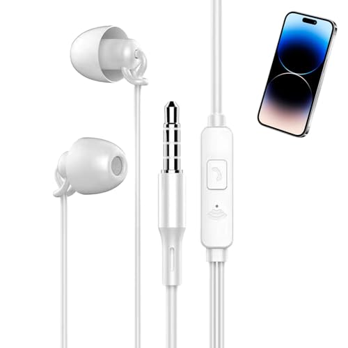Wired Sleep Earphones - Soft Noise Reduction Ear Plugs | Sleep Earbuds Wired | Customizable Sleep, Travel, Sensitivity, Noise Protection, For Sound Canceling Isolation For, Snoring, Air Travel