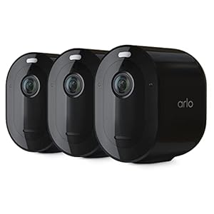 Arlo Pro 5S Spotlight Security Camera 2K HDR | Outdoor | Wireless | Dual-Band Wi-Fi Connects to Strongest Network|12X Zoom, 2-Way Audio, Color Night Vision,Live Stream(Black, 3 Cameras)