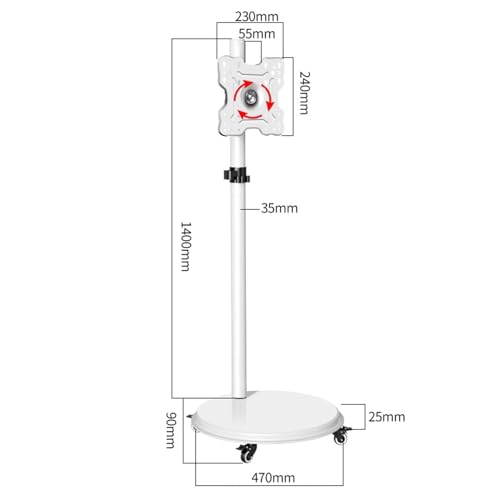 Soporte Móvil para TV de Piso para Pantallas 24-43 pulgadas miniatura 2