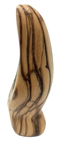 Estatua de Virgen María en Madera de Olivo 3.9 pulg miniatura 7
