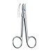 Beebee Crown Scissor, Curved, 1 Side Serrated, 10.5cm/4.25
