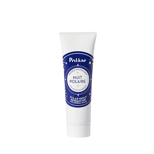 Polåar - Mascarilla Desestresante Nuit Polaire con Algas Polares - Cuidado Hidratante de Noche Antiedad - Piel flexible, suave y radiante - 95% Natural, Vegano, Hecho en Francia - 50 ml