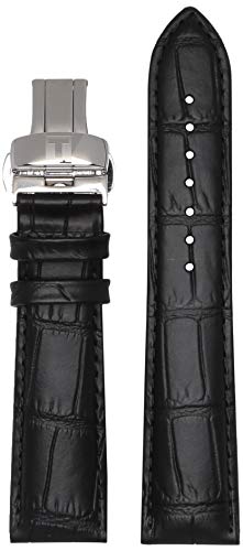 Tissot unisex-adult Leather Calfskin Watch Strap Black T600035976